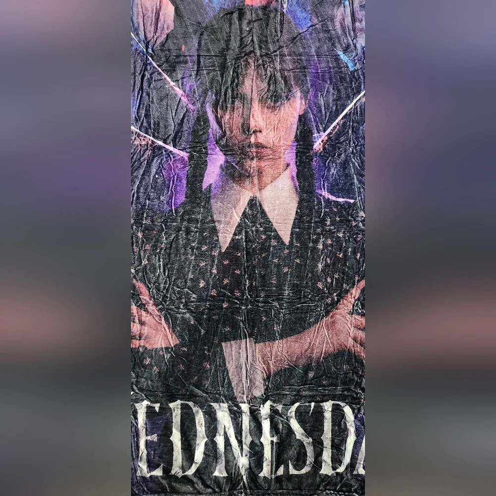 Addams Family Wednesday Addams Plush Throw Blanket 40 x 52in.